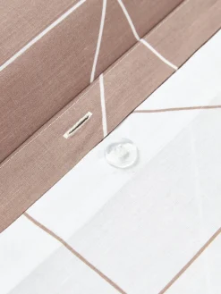 Fundas Nórdicas|Mantas></noscript>Westwing Collection Funda nórdica de algodón estampada Marla Blanco, rosa palo