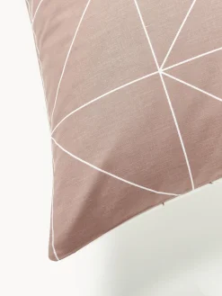 Fundas Nórdicas|Mantas></noscript>Westwing Collection Funda nórdica de algodón estampada Marla Blanco, rosa palo