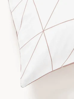 Fundas Nórdicas|Mantas></noscript>Westwing Collection Funda nórdica de algodón estampada Marla Blanco, rosa palo