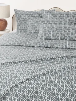 Outlet Funda nórdica de algodón estampado geométrico Jella Fundas Nórdicas|Mantas