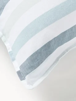 Fundas Nórdicas|Mantas></noscript>Westwing Collection Funda nórdica de algodón Harriet Gris azulado, verde menta