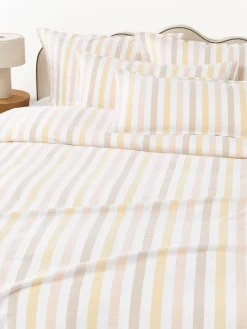 Fundas Nórdicas|Mantas>Westwing Collection Funda nórdica de algodón Harriet Amarillo claro, rosa claro