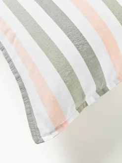 Fundas Nórdicas|Mantas></noscript>Westwing Collection Funda nórdica de algodón Harriet Verde oliva, melocotón