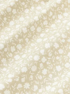 Fundas Nórdicas|Mantas></noscript>Westwing Collection Funda nórdica de algodón lavado con fino estampado floral Nolana Beige claro, blanco