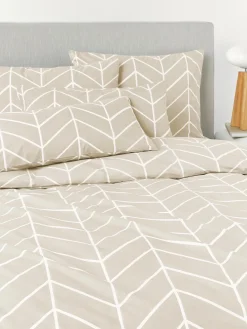 Mantas|Fundas Nórdicas>Westwing Collection Funda nórdica de algodón Mirja Beige claro