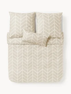 Mantas|Fundas Nórdicas>Westwing Collection Funda nórdica de algodón Mirja Beige claro