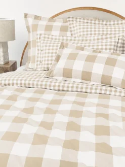 Fundas Nórdicas|Mantas>Westwing Collection Funda nórdica de algodón Nels Tonos beige, blanco