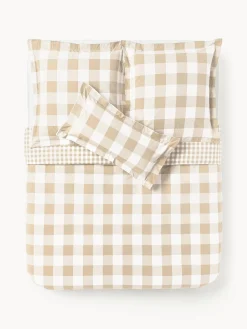 Fundas Nórdicas|Mantas>Westwing Collection Funda nórdica de algodón Nels Tonos beige, blanco