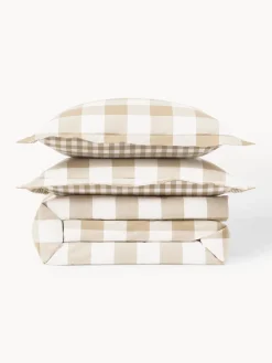 Fundas Nórdicas|Mantas></noscript>Westwing Collection Funda nórdica de algodón Nels Tonos beige, blanco