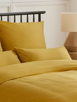 Fundas Nórdicas|Mantas></noscript>Westwing Collection Funda nórdica de franela Biba Amarillo mostaza