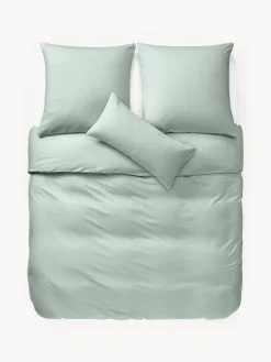 Mantas|Fundas Nórdicas>Westwing Collection Funda nórdica de franela Biba Verde salvia