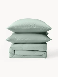 Mantas|Fundas Nórdicas></noscript>Westwing Collection Funda nórdica de franela Biba Verde salvia