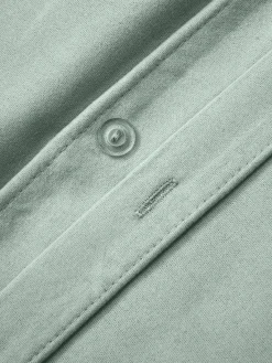 Mantas|Fundas Nórdicas></noscript>Westwing Collection Funda nórdica de franela Biba Verde salvia