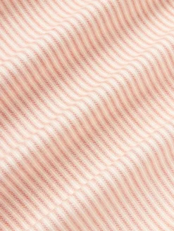 Fundas Nórdicas|Mantas></noscript>Westwing Collection Funda nórdica de franela con rayas finas Javon Melocotón