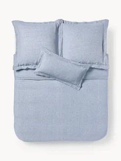 Funda nórdica de lino con ribete Linna Mantas|Fundas Nórdicas