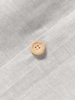 Fundas Nórdicas|Mantas></noscript>Westwing Collection Funda nórdica de lino con ribete Linna Gris claro