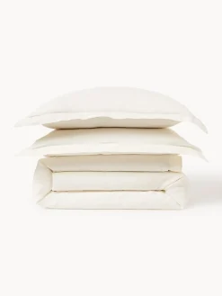 Fundas Nórdicas|Mantas></noscript>Westwing Collection Funda nórdica de lino con ribete Linna Blanco Off White