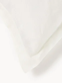 Fundas Nórdicas|Mantas></noscript>Westwing Collection Funda nórdica de lino con ribete Linna Blanco Off White