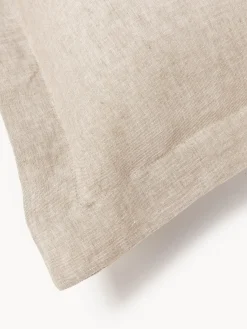 Mantas|Fundas Nórdicas></noscript>Westwing Collection Funda nórdica de lino con ribete Linna Beige
