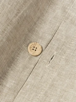 Mantas|Fundas Nórdicas></noscript>Westwing Collection Funda nórdica de lino con ribete Linna Greige