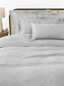 Discount Funda nórdica de lino con ribete Linna Mantas|Fundas Nórdicas