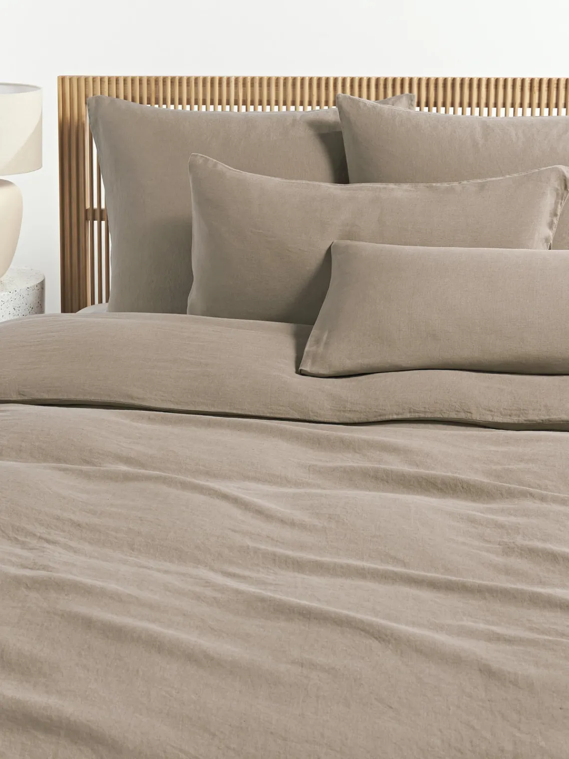 Mantas|Fundas Nórdicas>Westwing Collection Funda nórdica de lino lavado Airy Beige