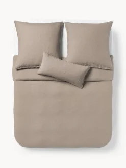 Mantas|Fundas Nórdicas>Westwing Collection Funda nórdica de lino lavado Airy Beige