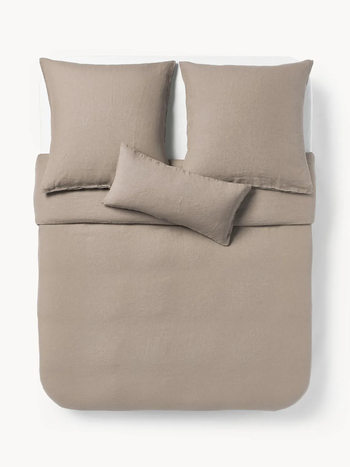 Mantas|Fundas Nórdicas>Westwing Collection Funda nórdica de lino lavado Airy Beige