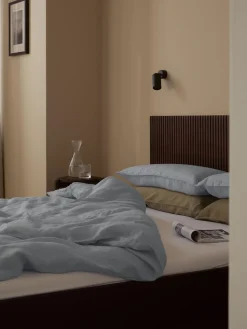 Mantas|Fundas Nórdicas>Westwing Collection Funda nórdica de lino lavado Airy Azul claro