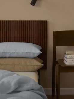 Mantas|Fundas Nórdicas></noscript>Westwing Collection Funda nórdica de lino lavado Airy Azul claro