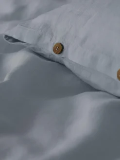 Mantas|Fundas Nórdicas></noscript>Westwing Collection Funda nórdica de lino lavado Airy Azul claro