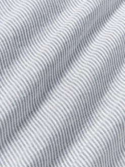 Mantas|Fundas Nórdicas></noscript>Westwing Collection Funda nórdica de lino lavado con rayas finas Rinna Gris azulado, blanco