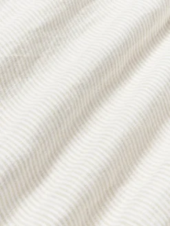 Mantas|Fundas Nórdicas></noscript>Westwing Collection Funda nórdica de lino lavado con rayas finas Rinna Beige claro, blanco