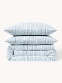 Sale Funda nórdica de lino lavado con rayas Telma Mantas|Fundas Nórdicas