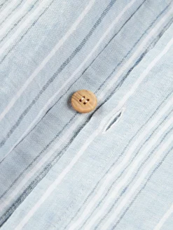 Sale Funda nórdica de lino lavado con rayas Telma Mantas|Fundas Nórdicas