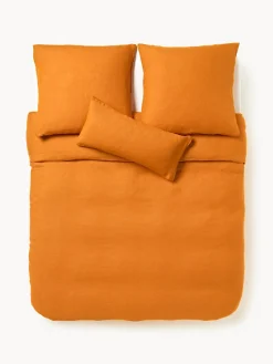 Mantas|Fundas Nórdicas>Westwing Collection Funda nórdica de lino lavado Airy Naranja