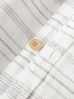 Sale Funda nórdica de lino lavado con rayas Telma Mantas|Fundas Nórdicas