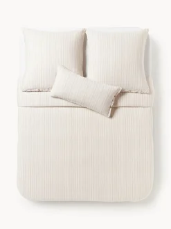 Discount Funda nórdica de lino lavado con rayas Telma Mantas|Fundas Nórdicas