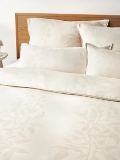 Mantas|Fundas Nórdicas>Westwing Collection Funda nórdica de muselina jacquard Jasmina Beige