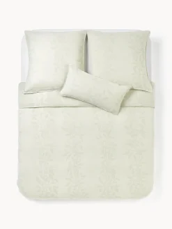 Fundas Nórdicas|Mantas>Westwing Collection Funda nórdica de muselina jacquard Jasmina Verde salvia