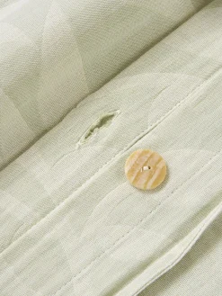 Fundas Nórdicas|Mantas></noscript>Westwing Collection Funda nórdica de muselina jacquard Jasmina Verde salvia