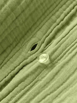 Fundas Nórdicas|Mantas></noscript>Westwing Collection Funda nórdica de muselina Odile Verde oliva