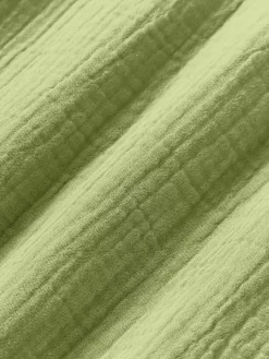 Fundas Nórdicas|Mantas></noscript>Westwing Collection Funda nórdica de muselina Odile Verde oliva