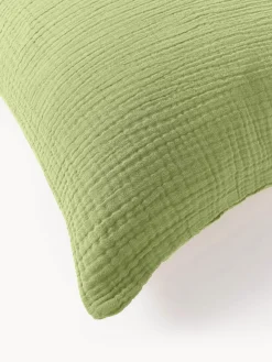 Fundas Nórdicas|Mantas></noscript>Westwing Collection Funda nórdica de muselina Odile Verde oliva