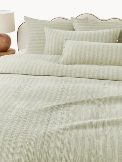 Fundas Nórdicas|Mantas>Westwing Collection Funda nórdica de muselina Saige Verde oliva