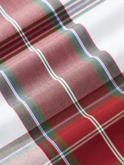 Discount Funda nórdica de percal a cuadros con ribete Scarlet Fundas Nórdicas|Mantas
