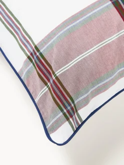 Discount Funda nórdica de percal a cuadros con ribete Scarlet Fundas Nórdicas|Mantas
