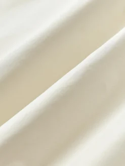 Mantas|Fundas Nórdicas></noscript>Westwing Collection Funda nórdica de percal con ribete Daria Blanco crema, verde oliva