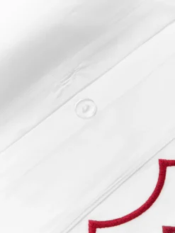 Online Funda nórdica de percal con dobladillo bordado Atina Mantas|Fundas Nórdicas