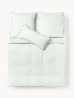 Fundas Nórdicas|Mantas>Westwing Collection Funda nórdica de percal con ribete Daria Verde salvia, verde